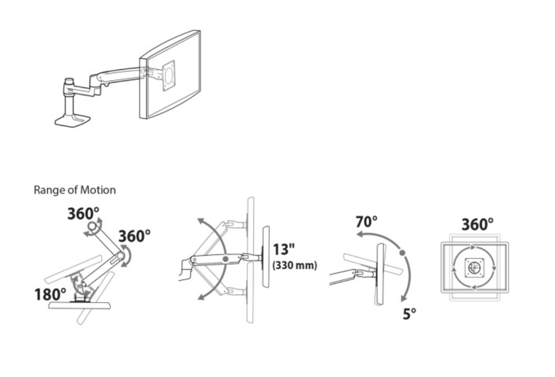 어고트론 LX 모니터암 틸트 내림각 개조 성공 - 컴퓨터 / 하드웨어 - 기글하드웨어