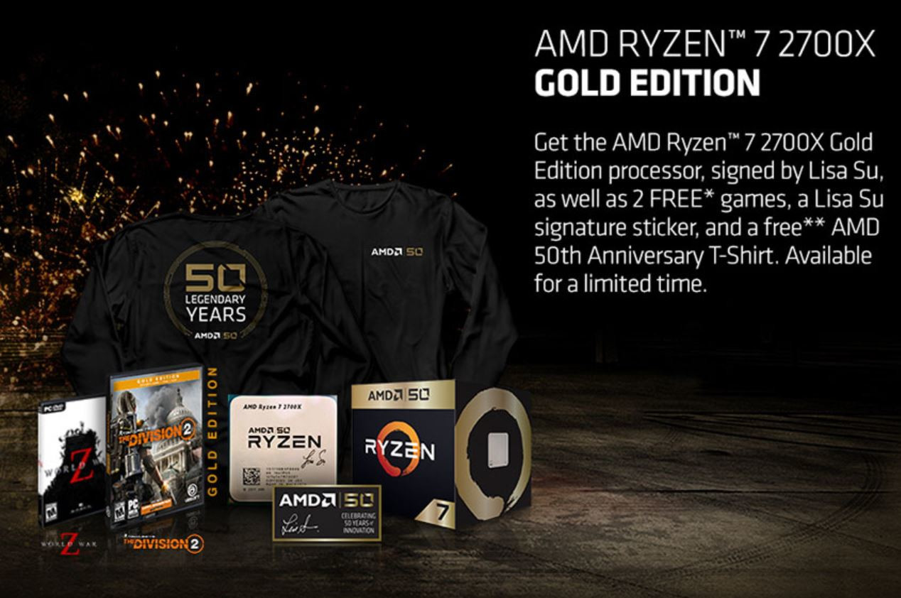 AMD 50주년 라이젠 7 2700X, 게임 번들 이벤트 발표 - 컴퓨터 / 하드웨어 - 기글하드웨어