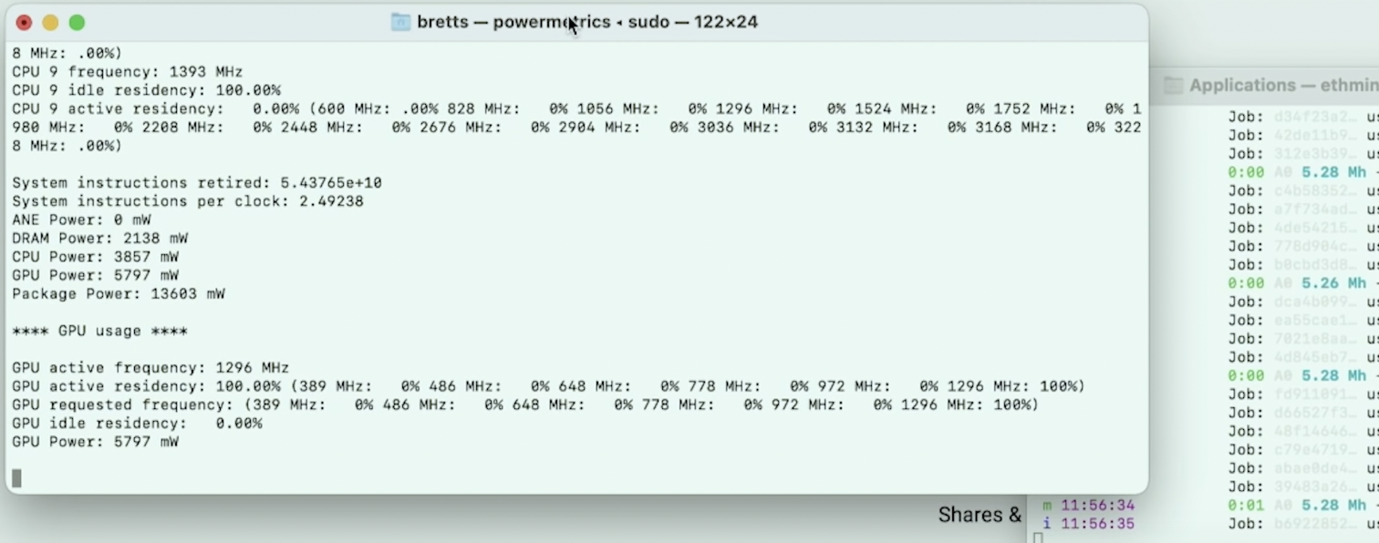 M1 Pro 의 이더리움 채굴 성능 - 모바일 / 스마트 - 기글하드웨어