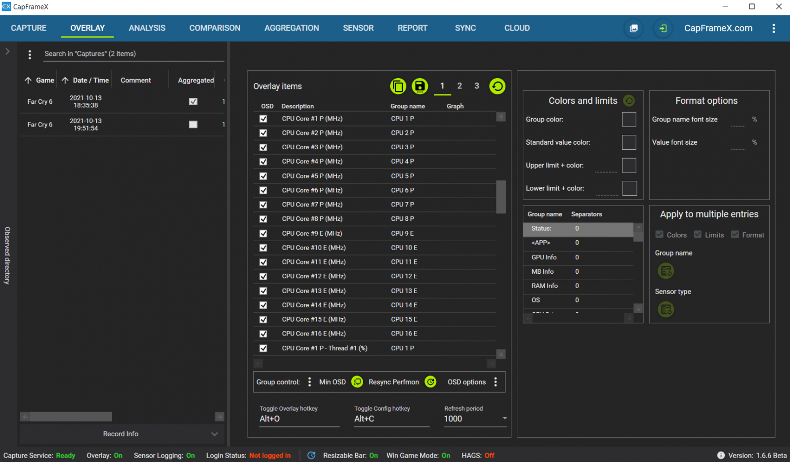 CapFrameX, 코어 i9-12900K 지원 - 인터넷 / 소프트웨어 - 기글하드웨어