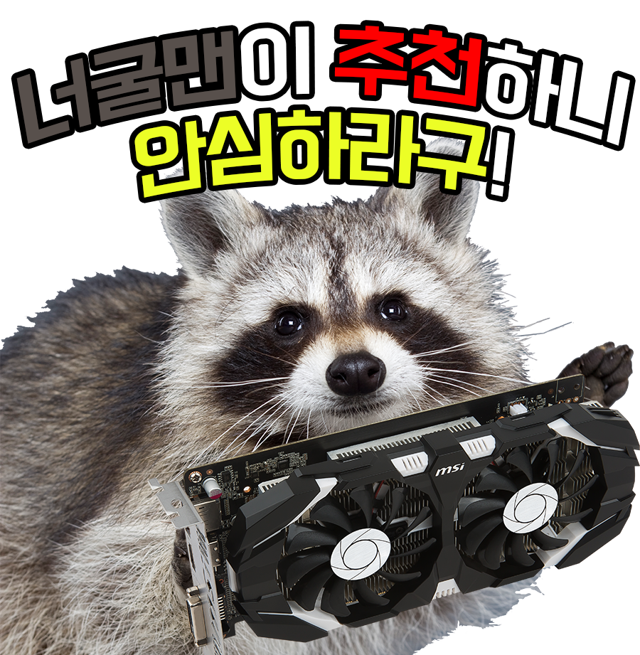 너굴맨 추천 그래픽카드! MSI GTX1050Ti 윈드스톰 TOP5 기원 이벤트! - 주간 / 국내 뉴스 - 기글하드웨어