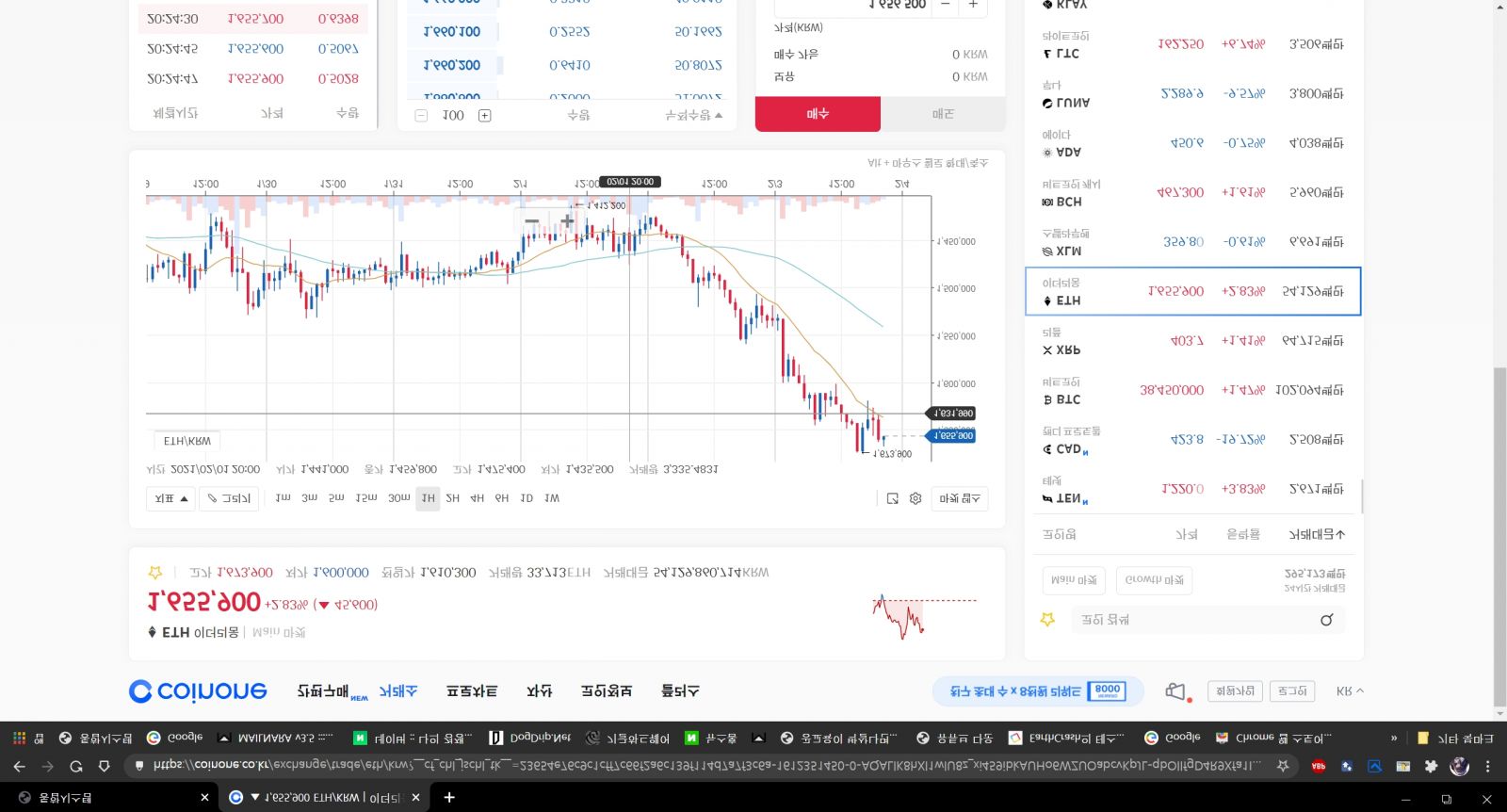 헐 이더리움 떡락중이네요 - 커뮤니티 게시판 - 기글하드웨어
